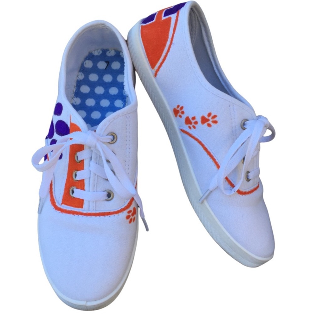 Handpainted Clemson University Sneakers
